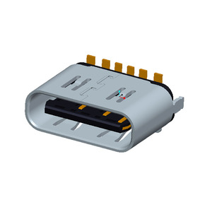 厂家直销 USB3.1 TYPEC6P接口 快充正反180度 直立式贴片 母座